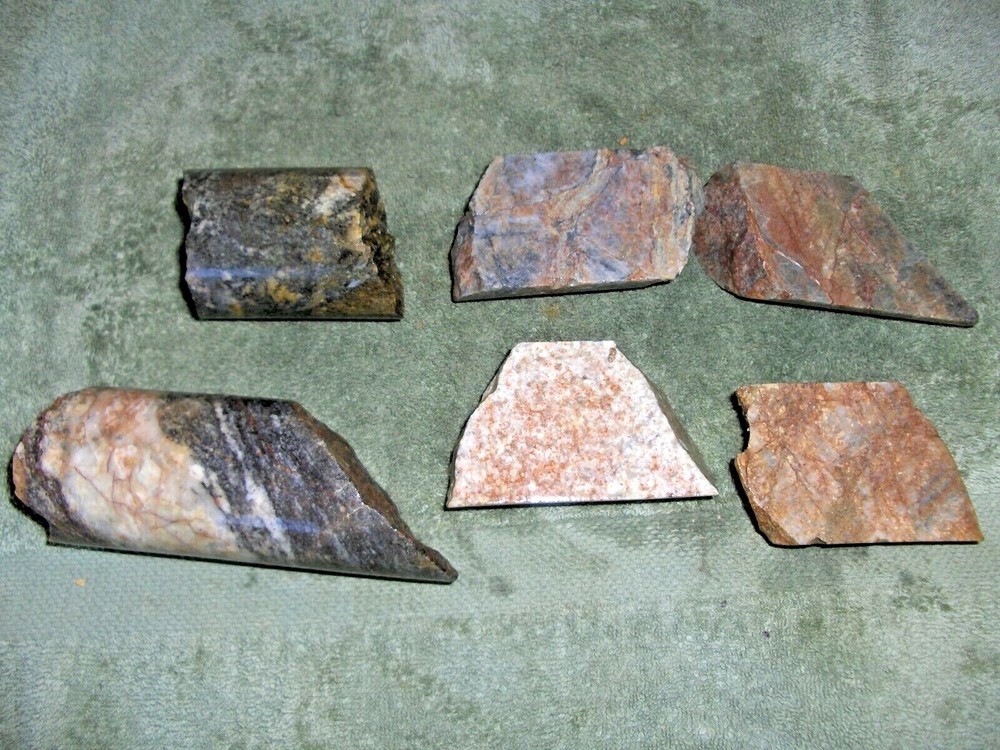 Split Drill Core Samples From Alaska Gold Mine 6 Pieces   #9