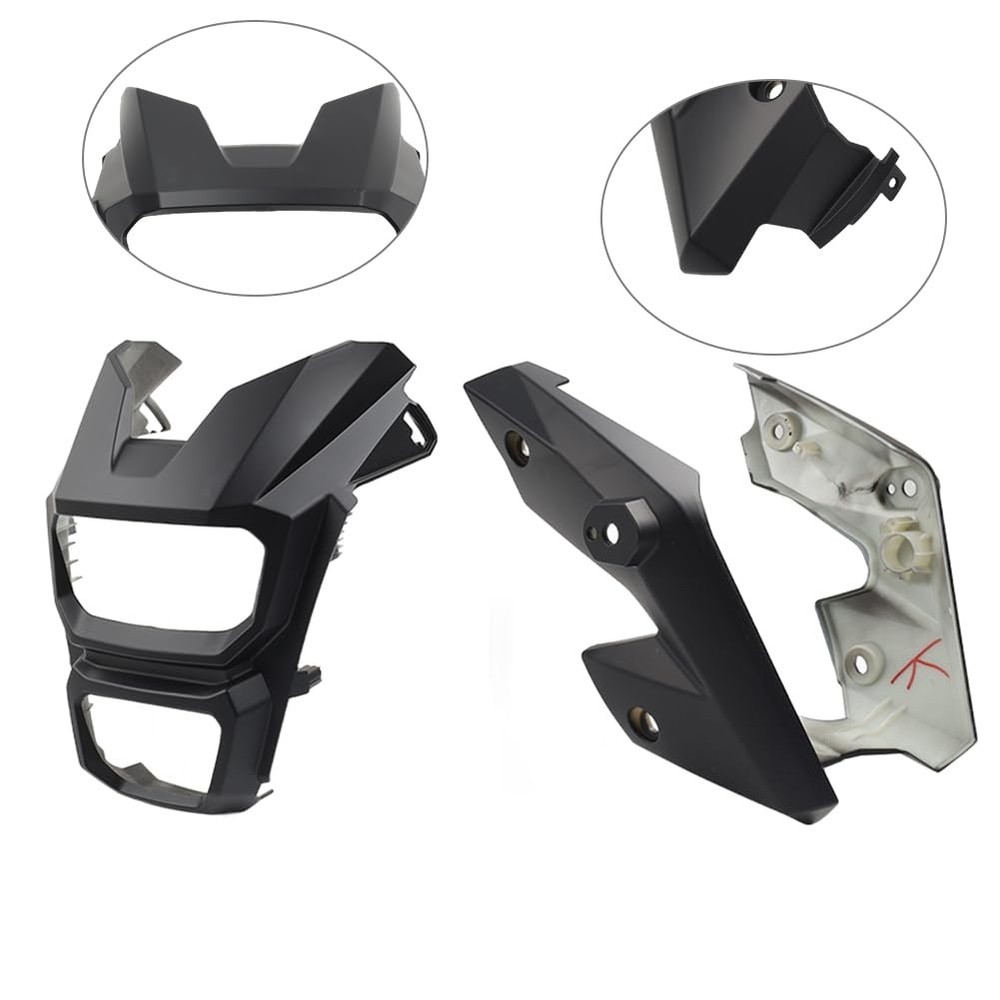 3pcs Plastic Headlight Head Lamp Protector Side Cover
