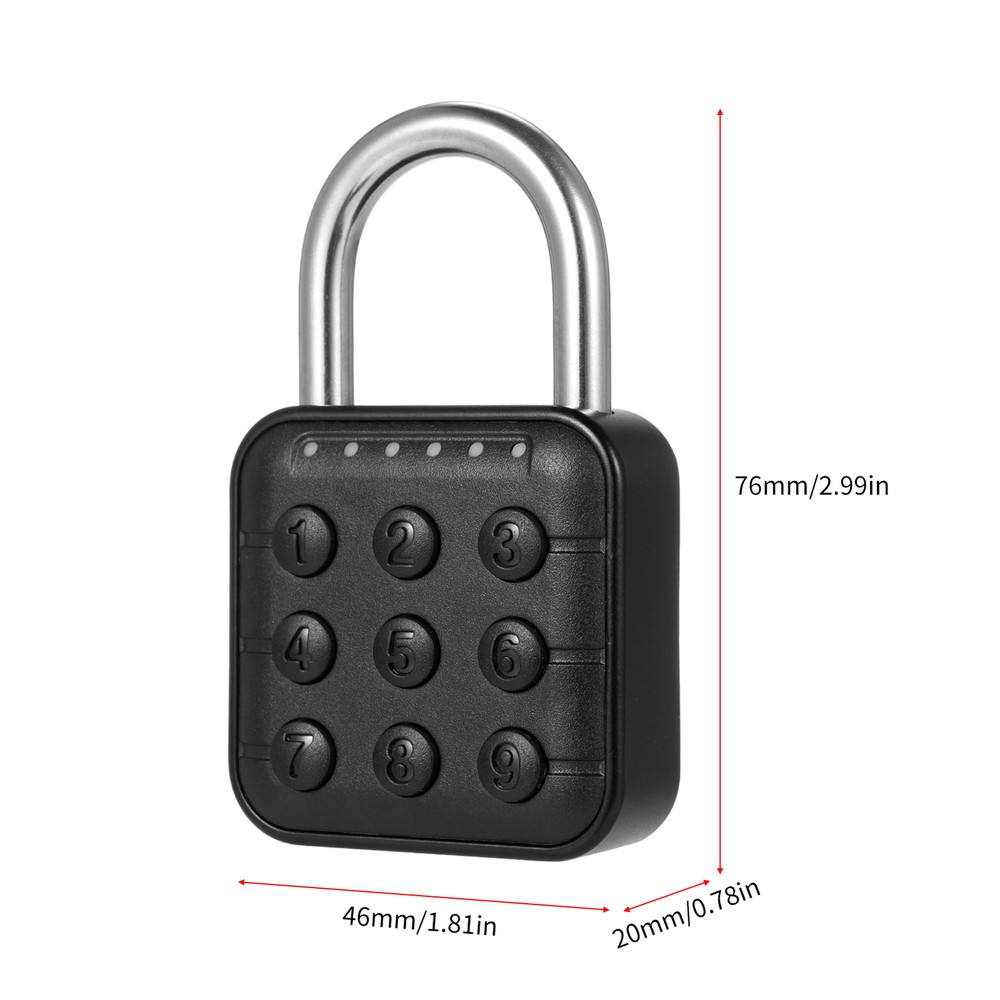Combination Lock for Locker 6 Digit Waterproof Code Padlock for A4V3