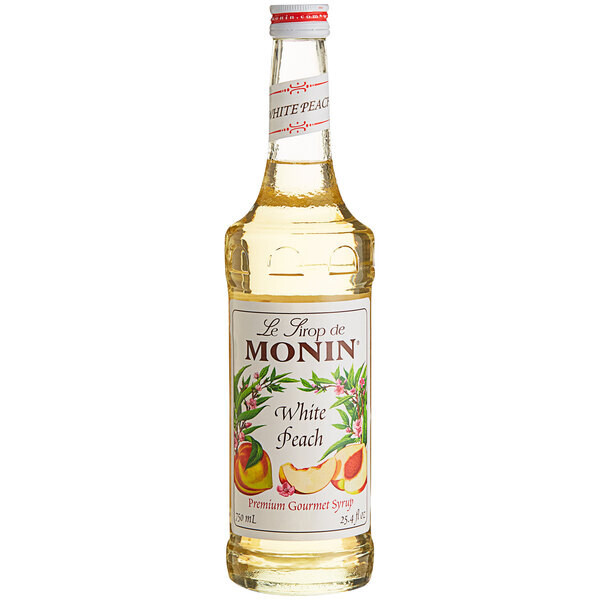 Monin Premium White Peach Flavoring / Fruit Syrup 750 mL