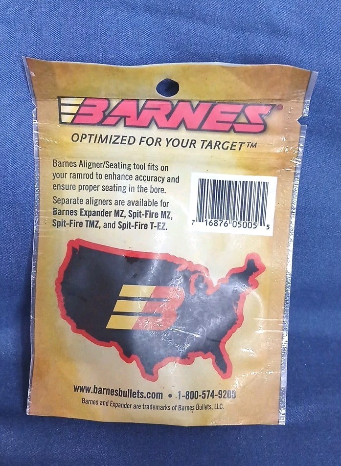 Barnes Muzzleloader Alignment Tool .54 Cal Brass 0.75" Long 30708. NOS