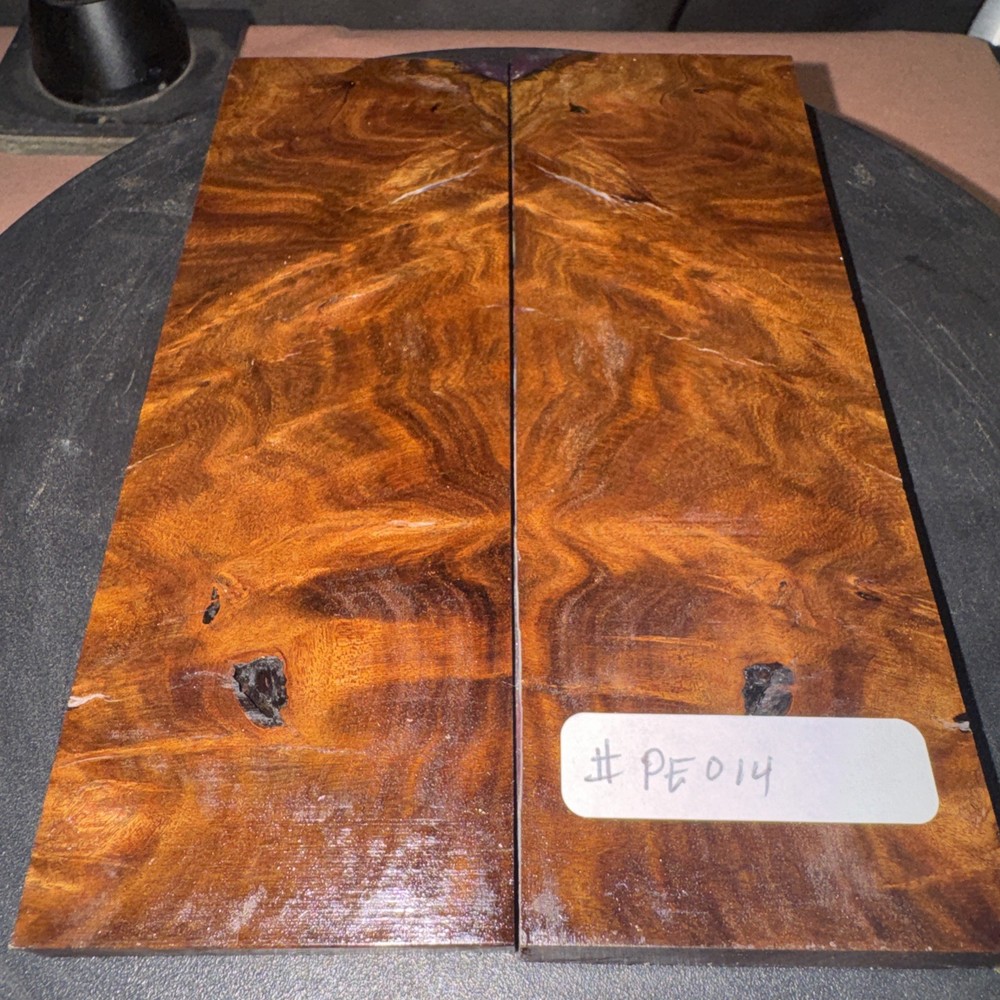 STABILIZED HYBRID PHILIPPINE EBONY BURL,OVERSIZED KNIFE SCALE,TOOL HANDLES