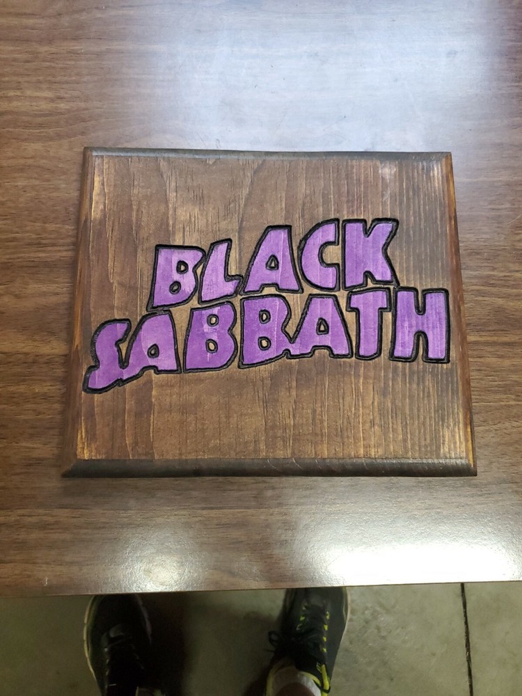 Black Sabbath Routed Painted And Stained Hanging Sign