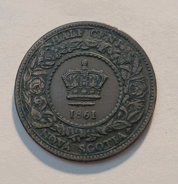 1861 Nova Scotia Canada 1/2 Cent