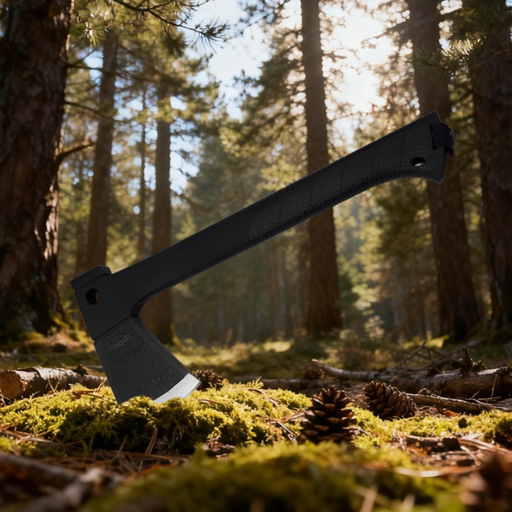 Camping Axe and Hatchet Multi-Tool – 14" Survival Outdoor Axe, Includes Hands...