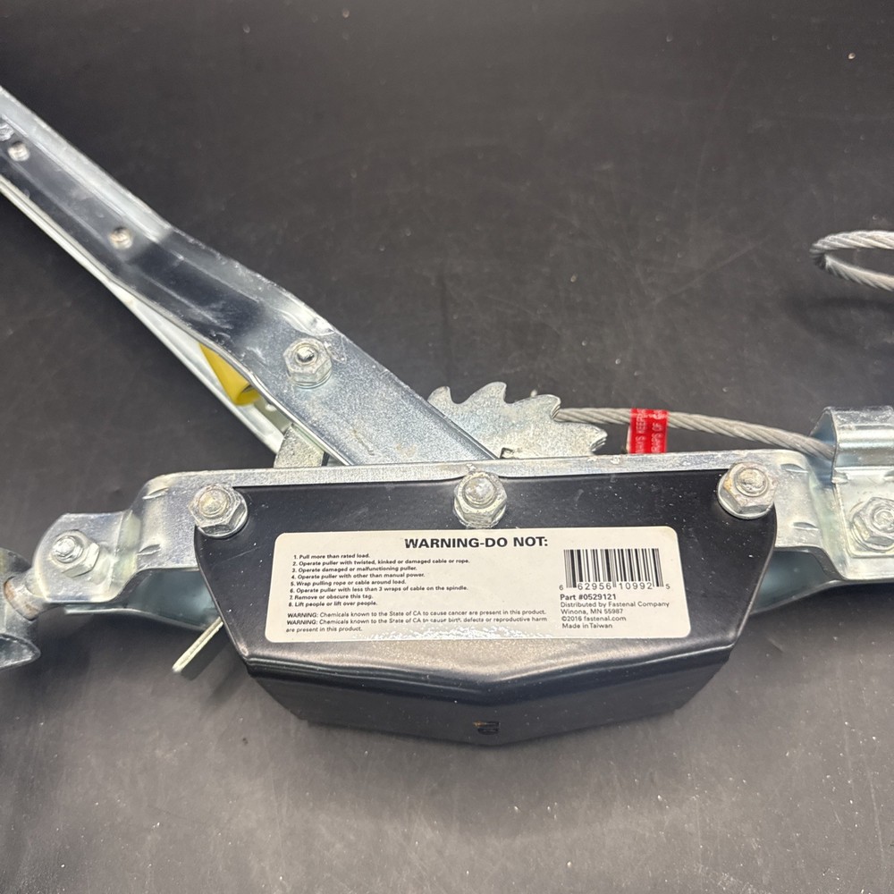 2 Ton 10 Ft Cable Puller, Come Along, EquipRite, Fastenal