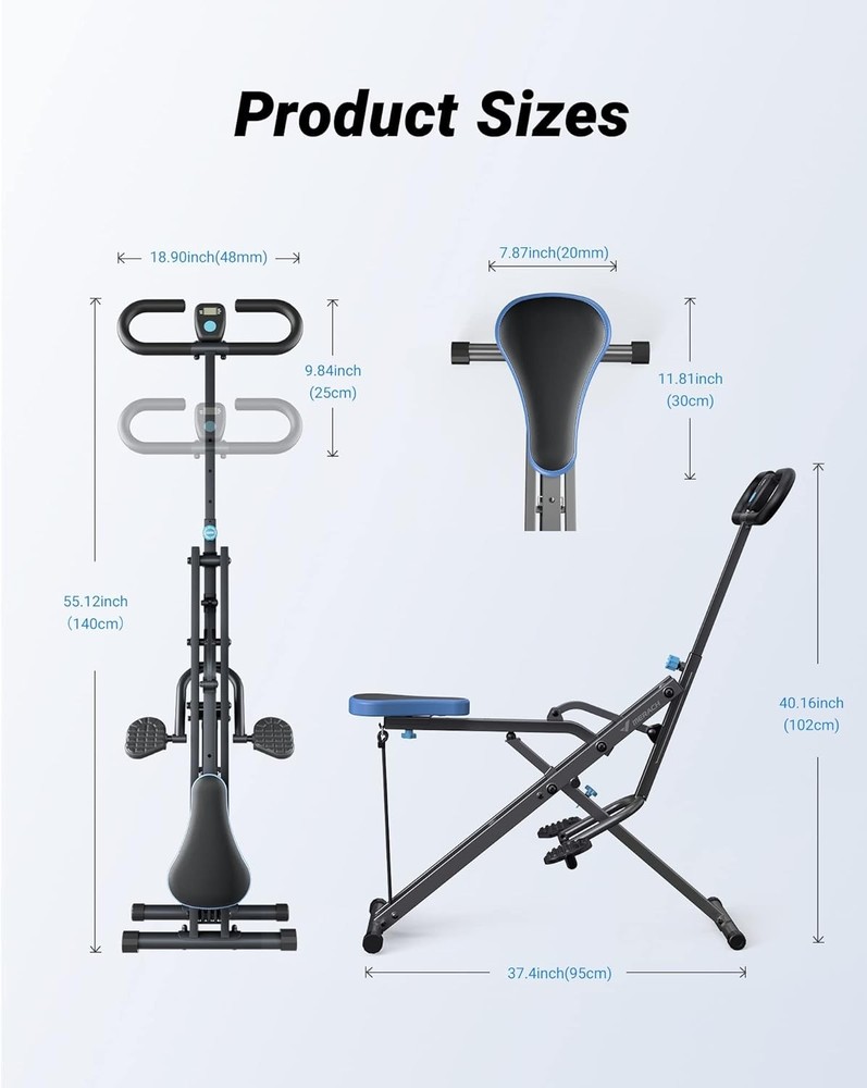 MERACH R07 2-in-1 Squat & Rowing Machine – Foldable Glute & Leg Trainer