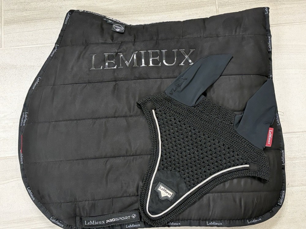 LeMieux GP Work Saddle Pad Size: Large & Puissance Ear Bonnet Size: Large