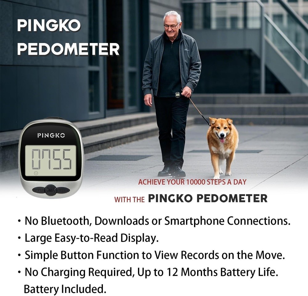 Portable Multi-Function Pedometer: Track Steps, Distance & Calories With Ease