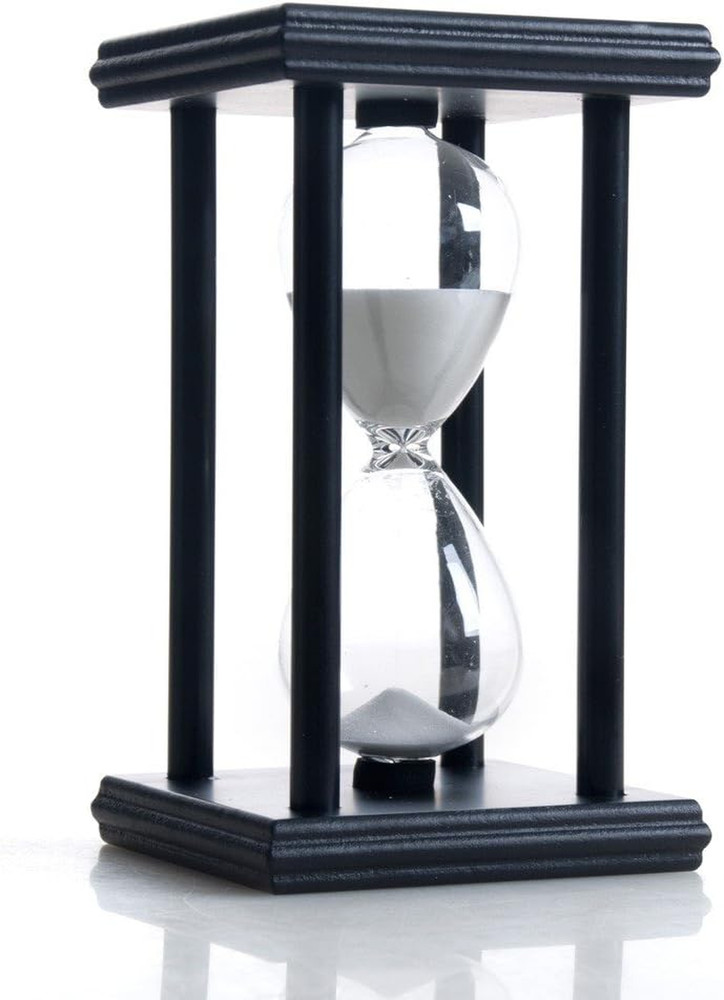 30 Minutes Hourglass Sand Timer, Black Frame Sand Clock