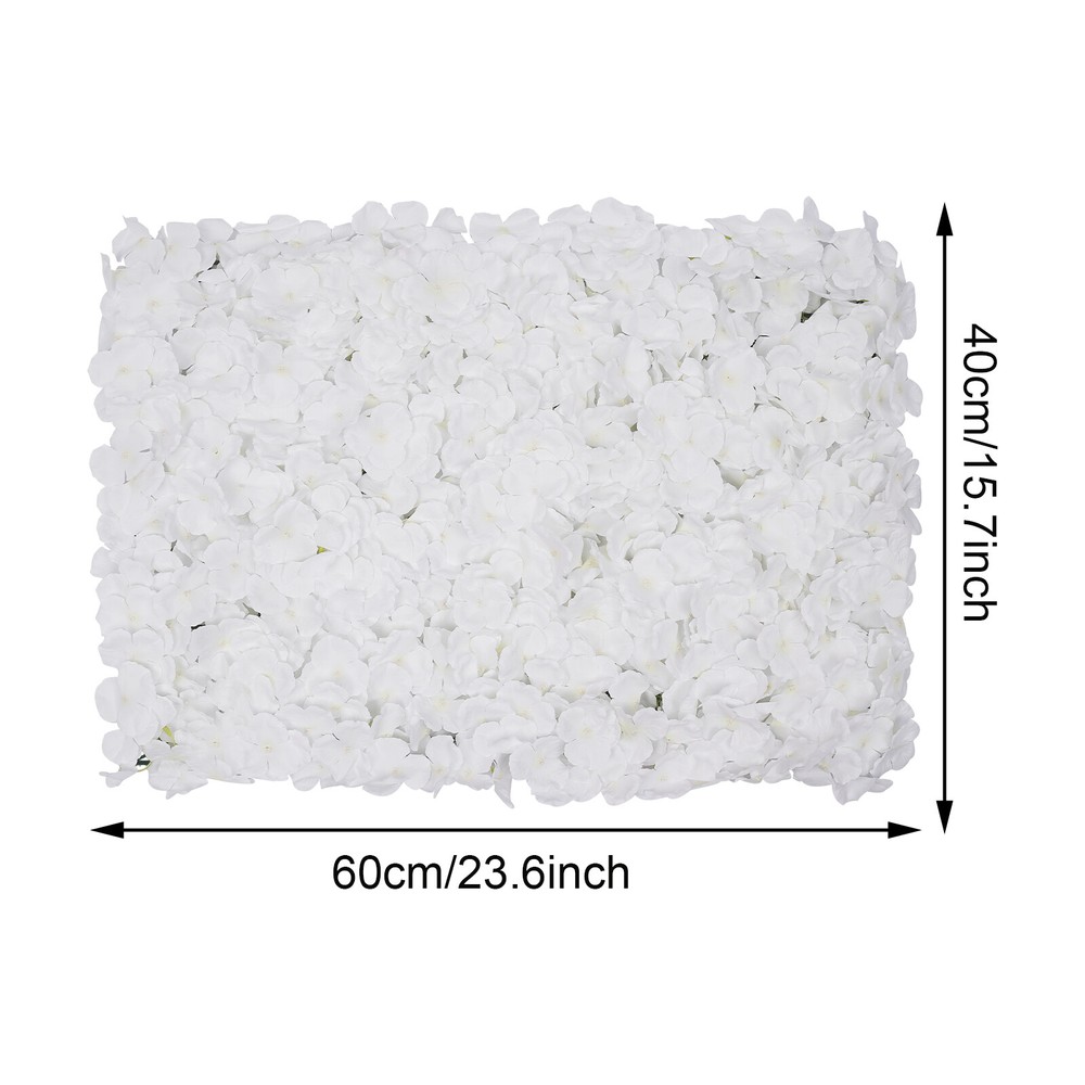 20Pcs Flower Panel White Artificial Flower Wall Panel Flower Backdrop Wall Decor