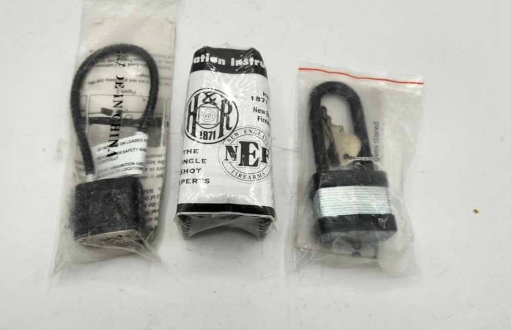 Bulk Lot:  Three Firearms Locks - Cable - Gun Safety