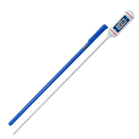 Digital Pocket Thermometer Traceable Calibration 302°F Max Temp 8" Long-Stem