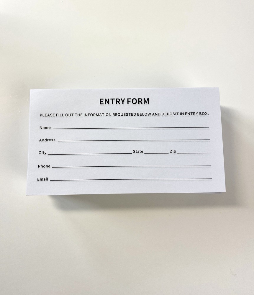 800 Raffle Ticket Sheets Blank Entry Forms for Contests School Events 8 Pads