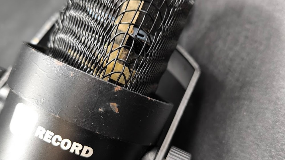 Record MC-82 Microphone Used Working Black