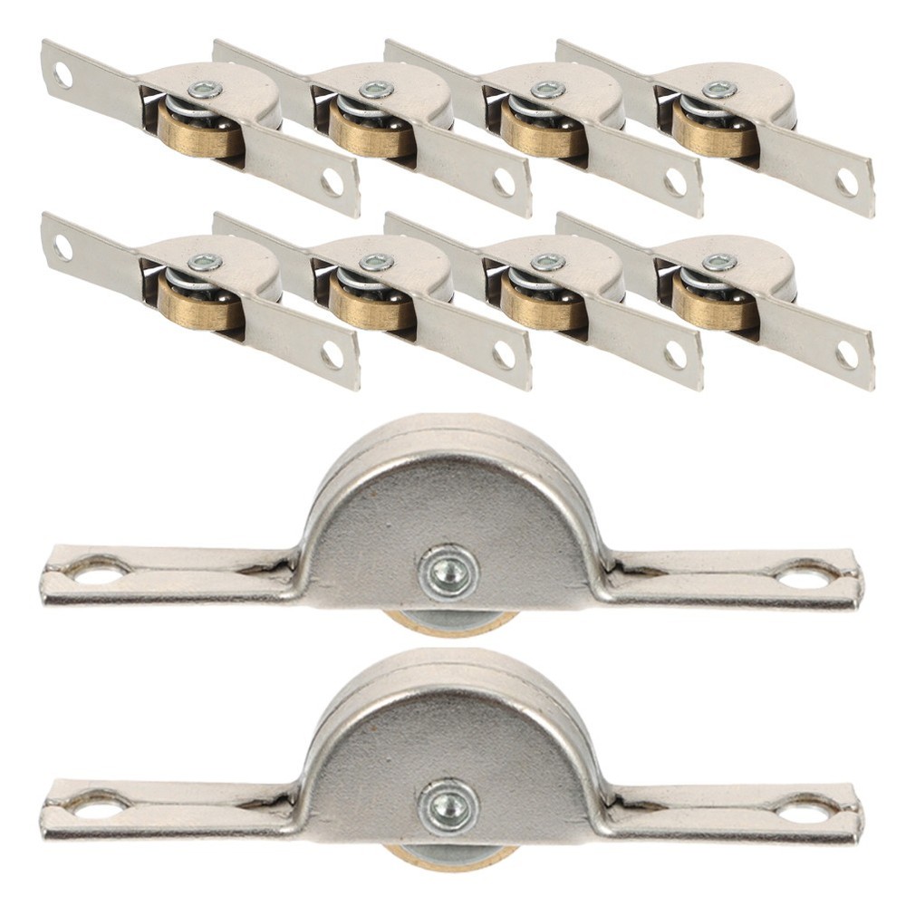 10 Pcs Cabinets Sliding Doors Pulleys Closet Rollers Replacement