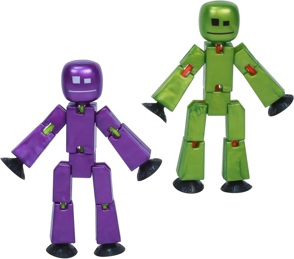 Zing StikBot Dual Pack - Includes 2 StikBots - Metal Eggplant+metal Olive