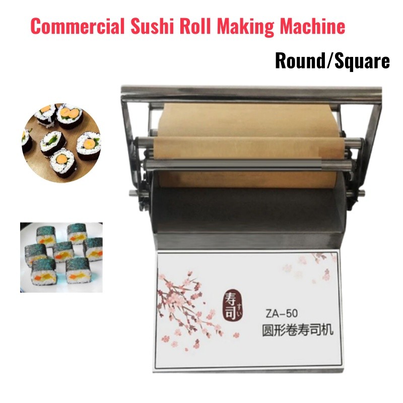 Round/Square Sushi Roll Making Machine Tabletop Sushi Forming Roller Maker New