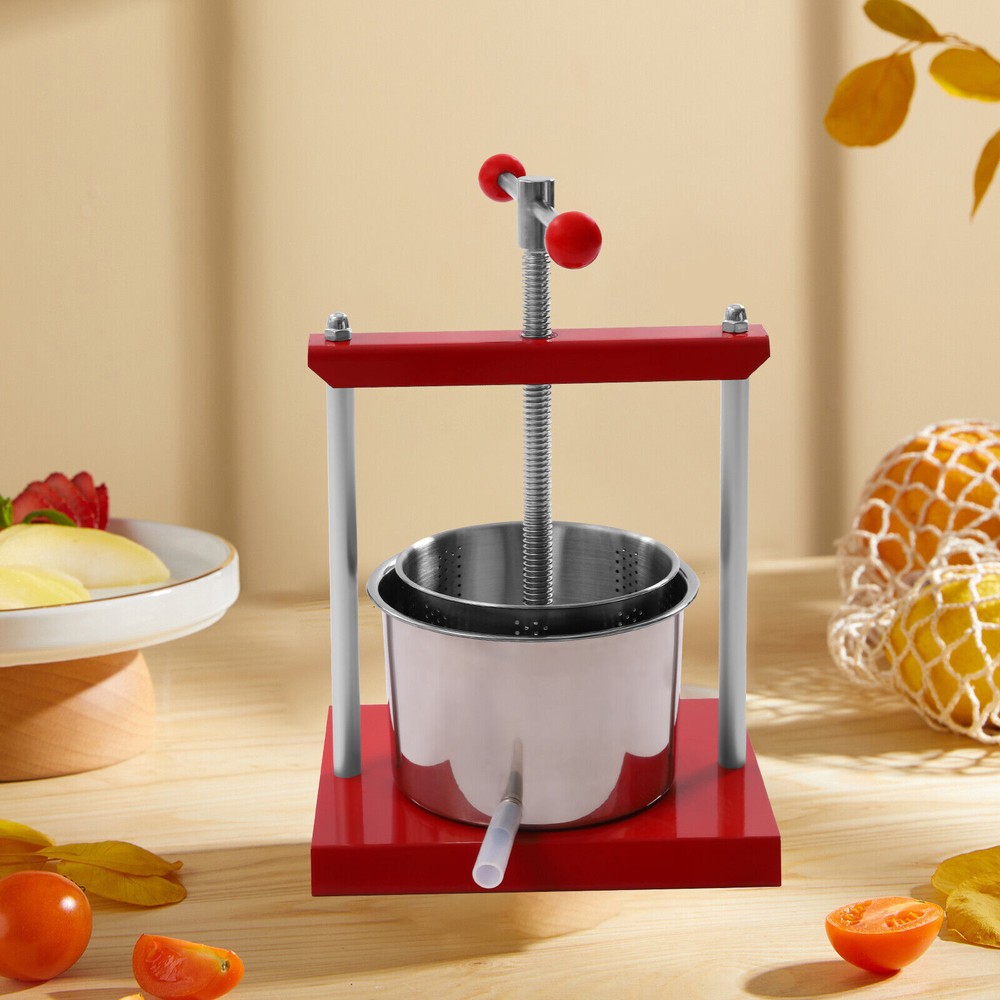 3l/0.8gal Fruit Wine Cider Press,Apple Grapes Crusher Juice Maker Wine Making