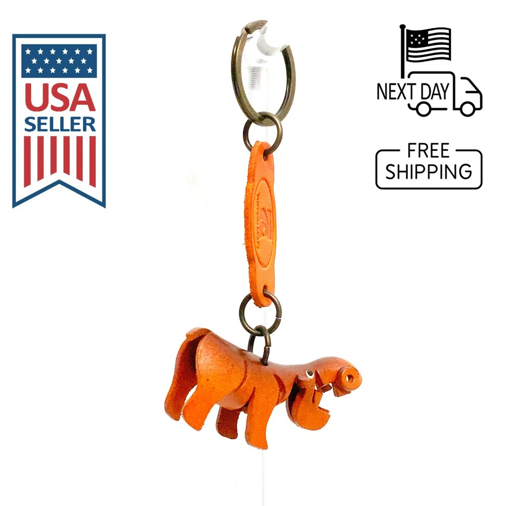 Hippo Handmade Leather Keyring