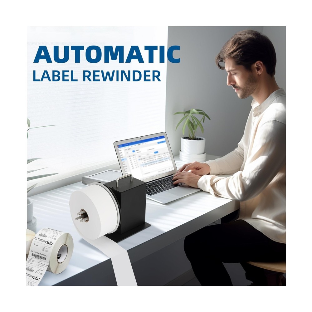 Automatic Label Rewinder Machine, Update Label rewinder Supports Any Size by ...