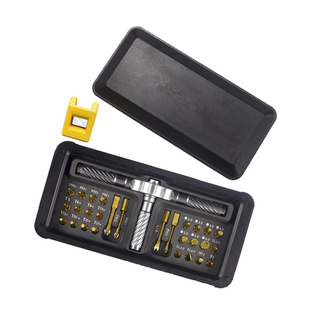 30 in 1 T-Type Multi-Purpose Ratchet Screwdriver Bits Set DIY Toolbox