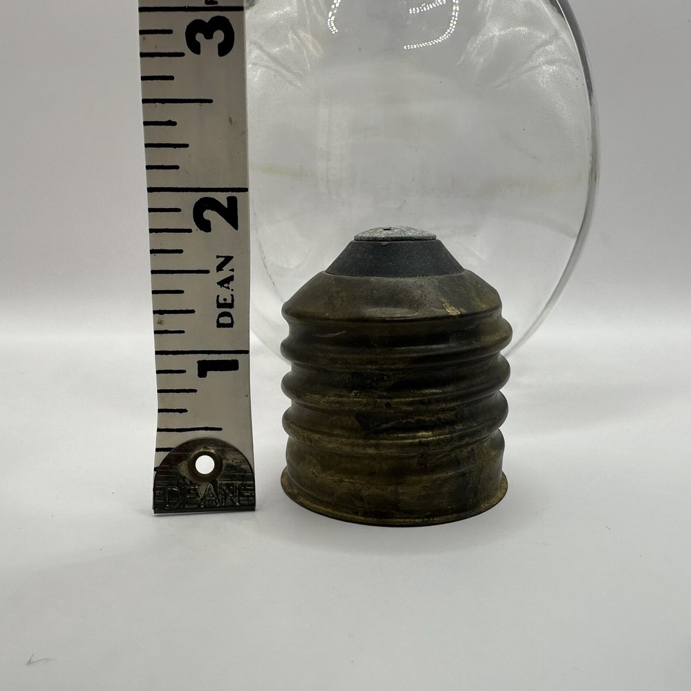 Lrg Glass Light Bulb Bottle Screw Top Oddity Jar Wet Specimen Container EMPTY