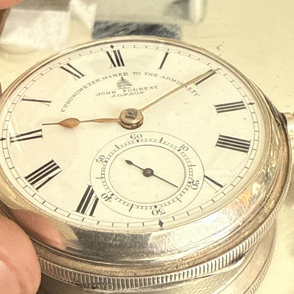 Solid Silver John Forrest 144gram 53mm Balance Is Good Overwind For Service