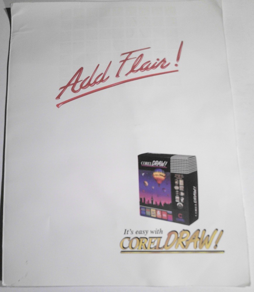 Add Flair! CorelDRAW! Brochure, 1990