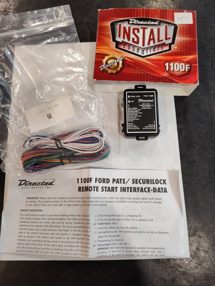 Directed Electronics 1100F Ford PATS Securilock Interface DATA - NIB