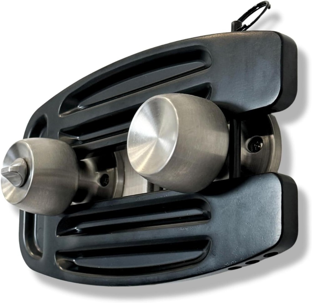 SecurityMan Double Door Lock - Solid 1/2" Unibody Aluminum Silver