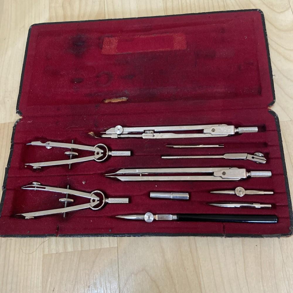 Vintage West German Technical Drawing Compass Set Draughtsman