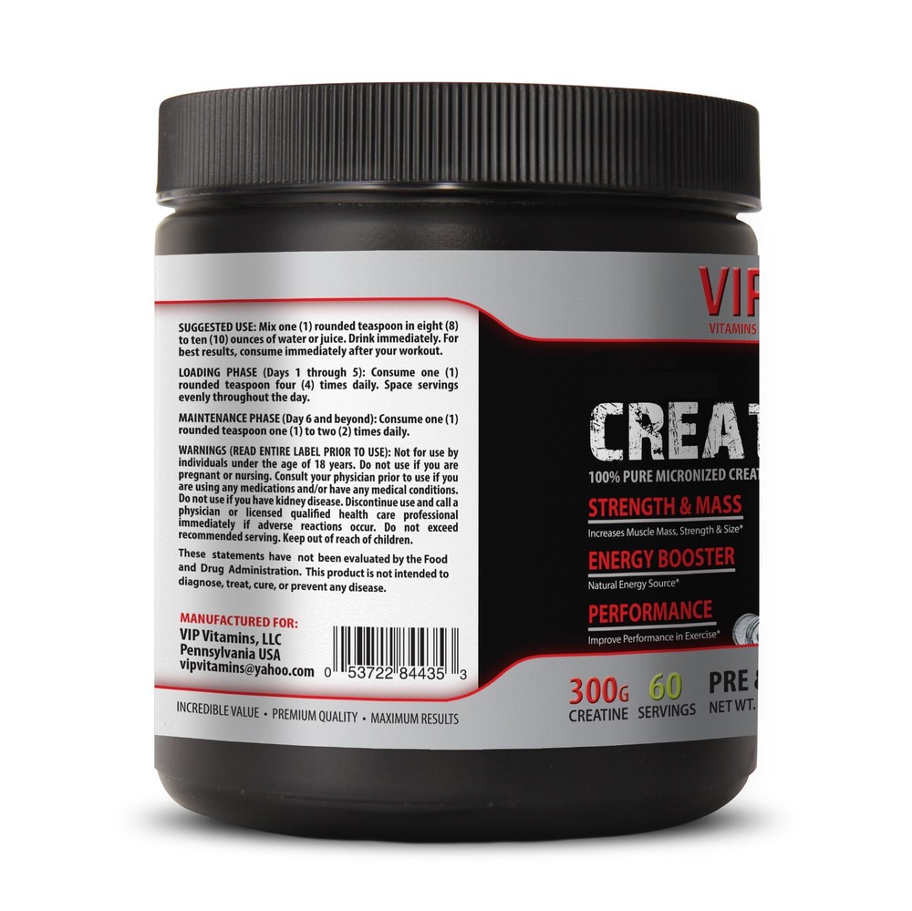 muscle lean - MICRONIZED CREATINE 300G - energy boost natural 2 CAN