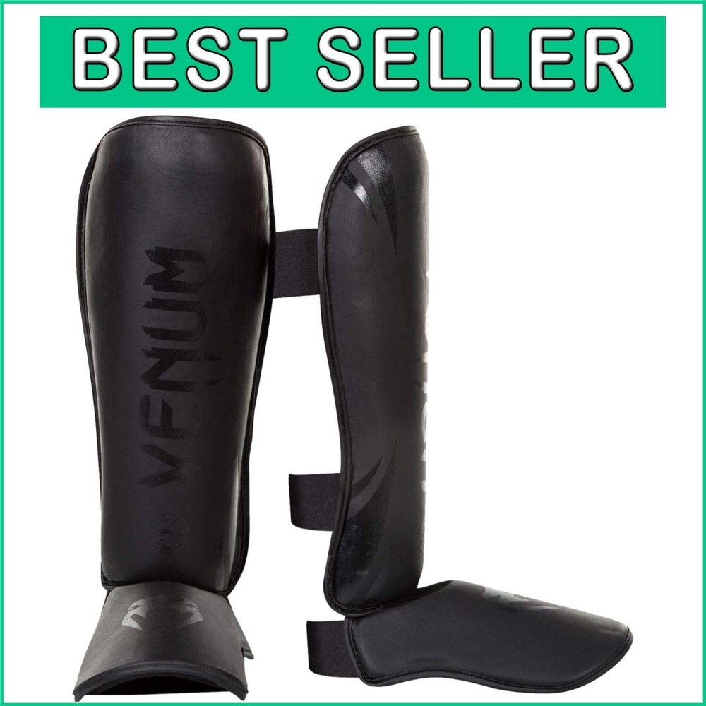 Professional Grade Venum Challenger Shin Guards - Adjustable Hook & Loop Closure