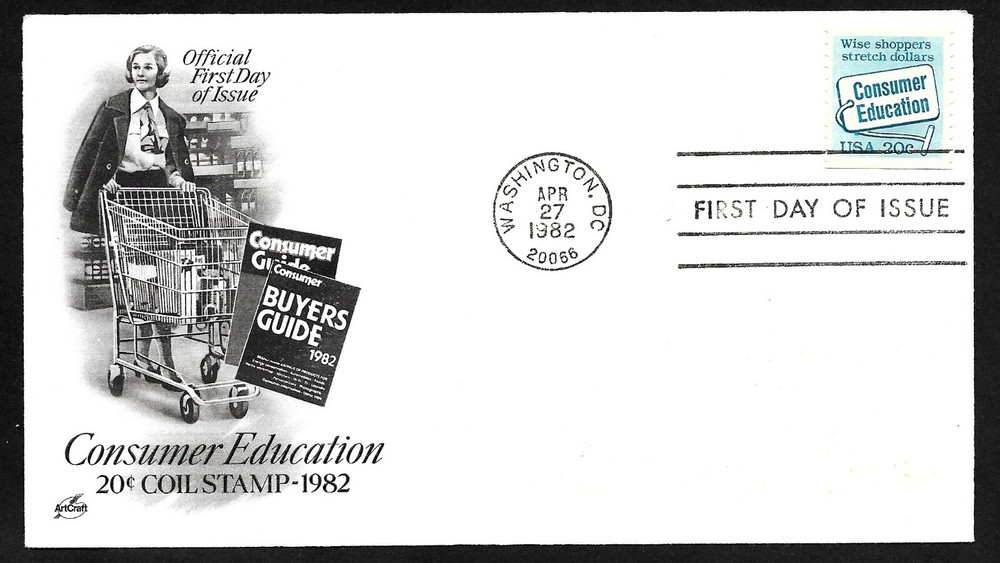 #2005 20c Consumer Education Artmaster FDC Coil Single