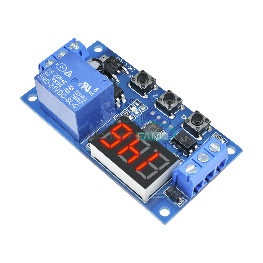 24V Digital LED Trigger Delay Time Cycle Timer Control Switch Relay Module