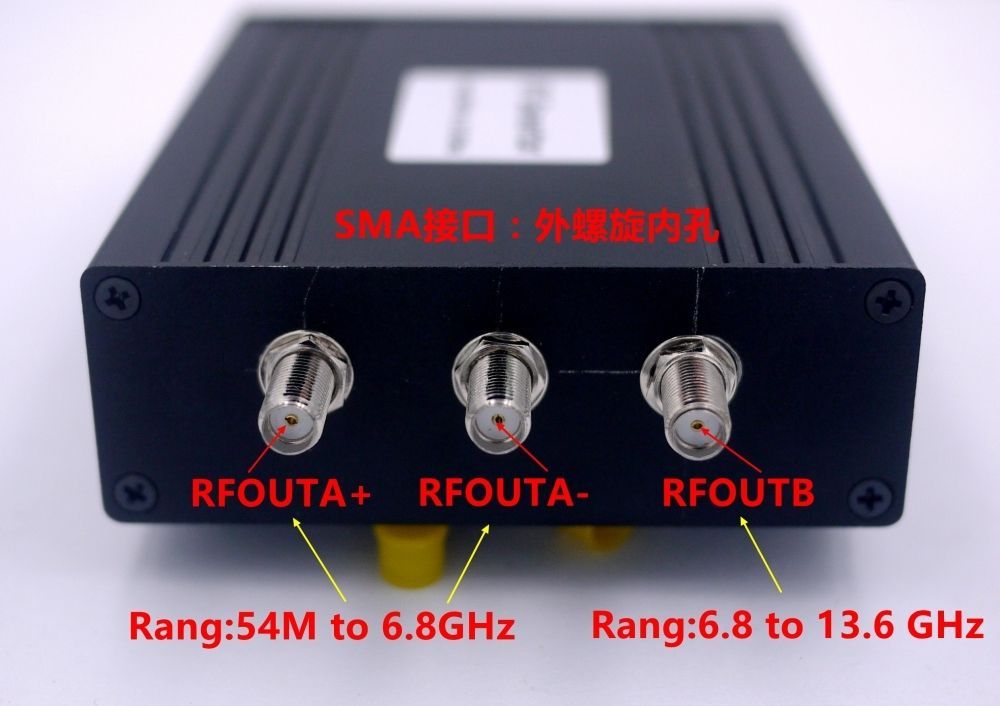 OLED digital ADF5355 54M-13.6GHz RF Source Generator Frequency Source moudle