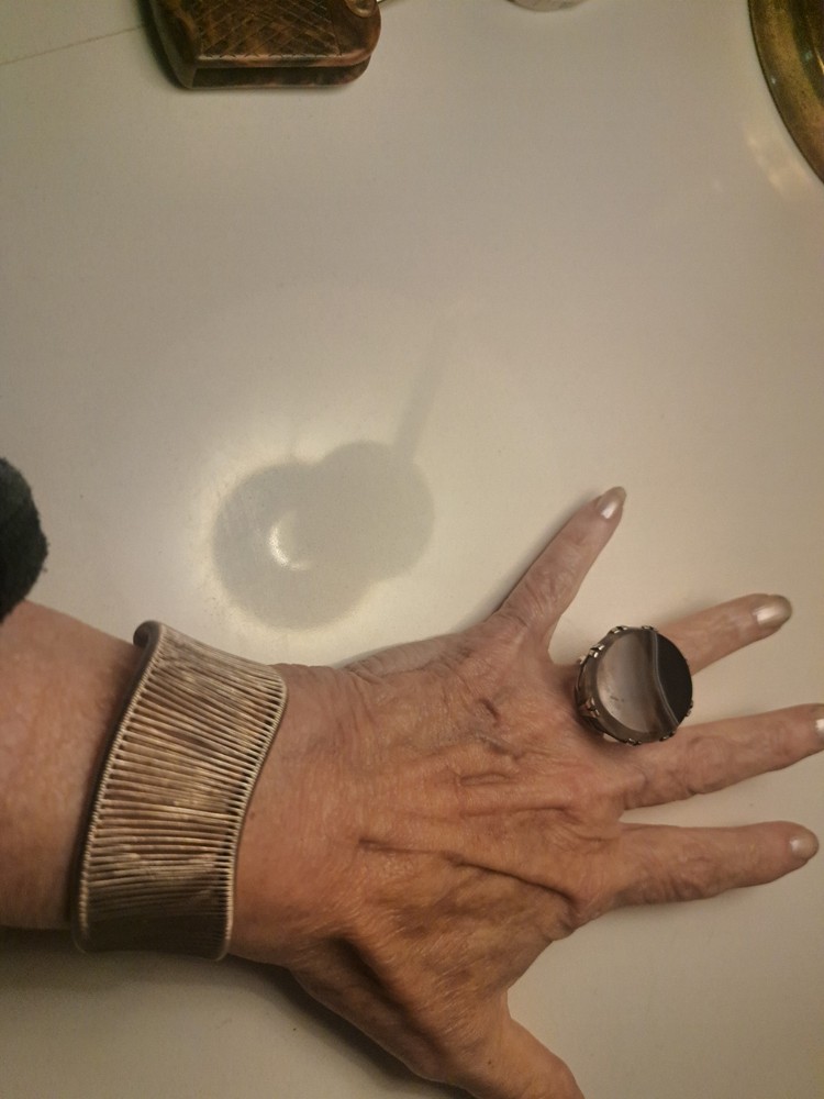 Beautiful Studio Sterling Agate Ring& Tana Action Cuff