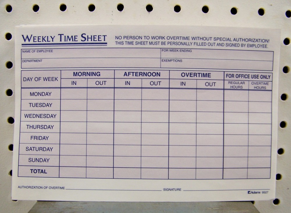 300 Plus Adams Weekly Time Sheet