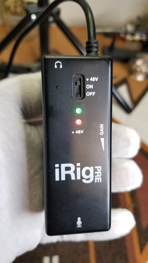 IK Multimedia iRig +48V Phantom Power Portable XLR Microphone Audio Interface