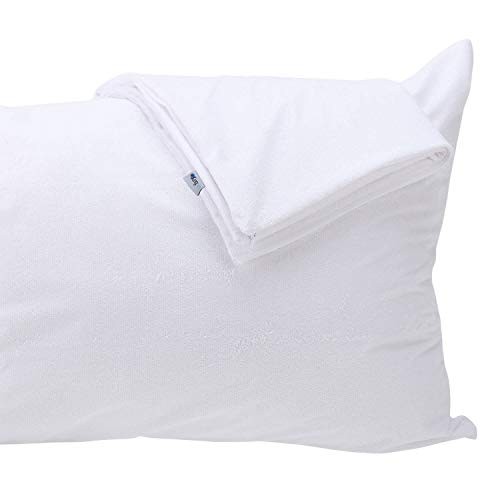 Feather Proof Pillow Protectors King Size with 2 Pack King (20x36) White