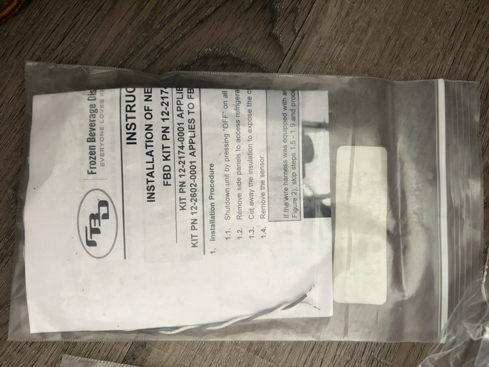 Fbd Temperature Sensor Kit 12-2174-0001 - Genuine OEM Replacement Part
