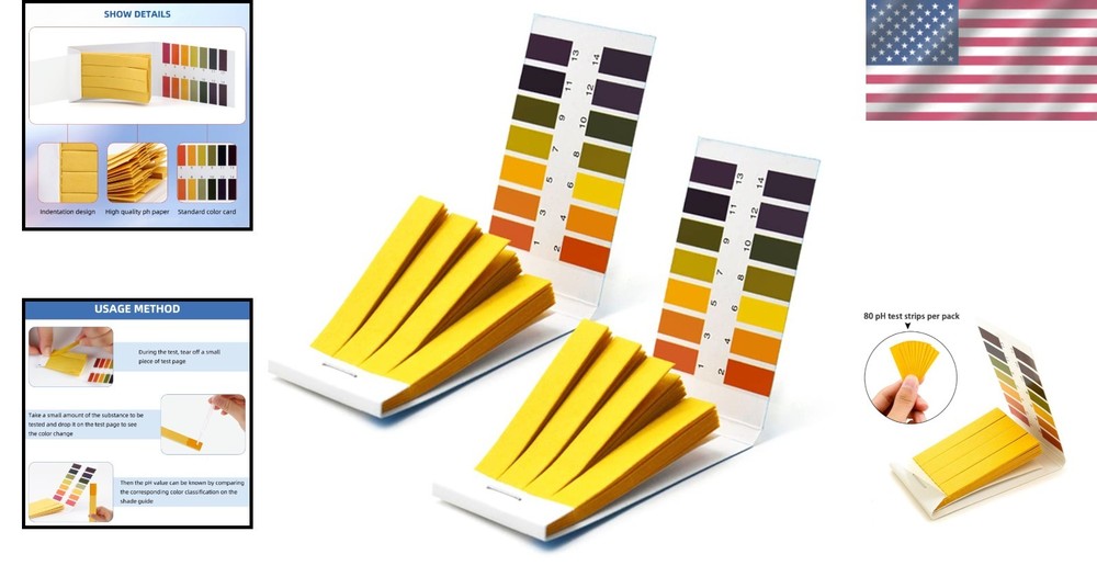Essential 160 Strips pH Paper for Comprehensive Testing 1-14 - Water & More