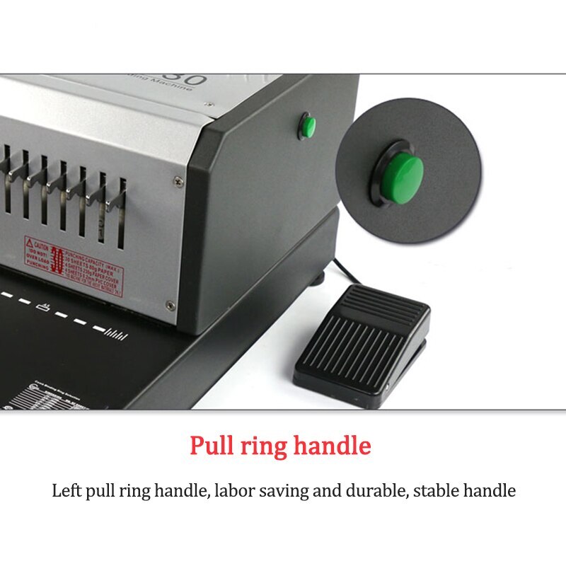 21 Hole Rubber Ring Electric Binding Machine Contract Document Stapler EB-30