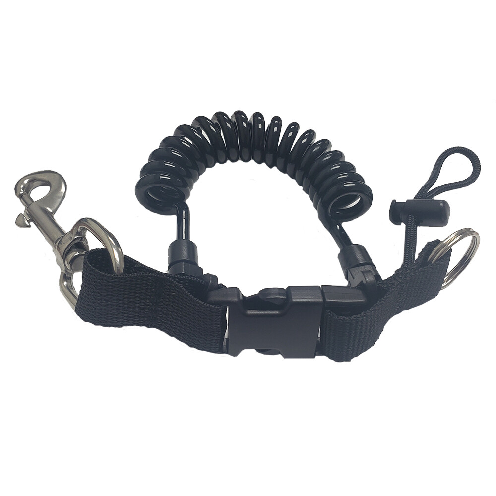 36" Snappy Coil with Lanyard, Split Ring & Stainless Bolt Snap