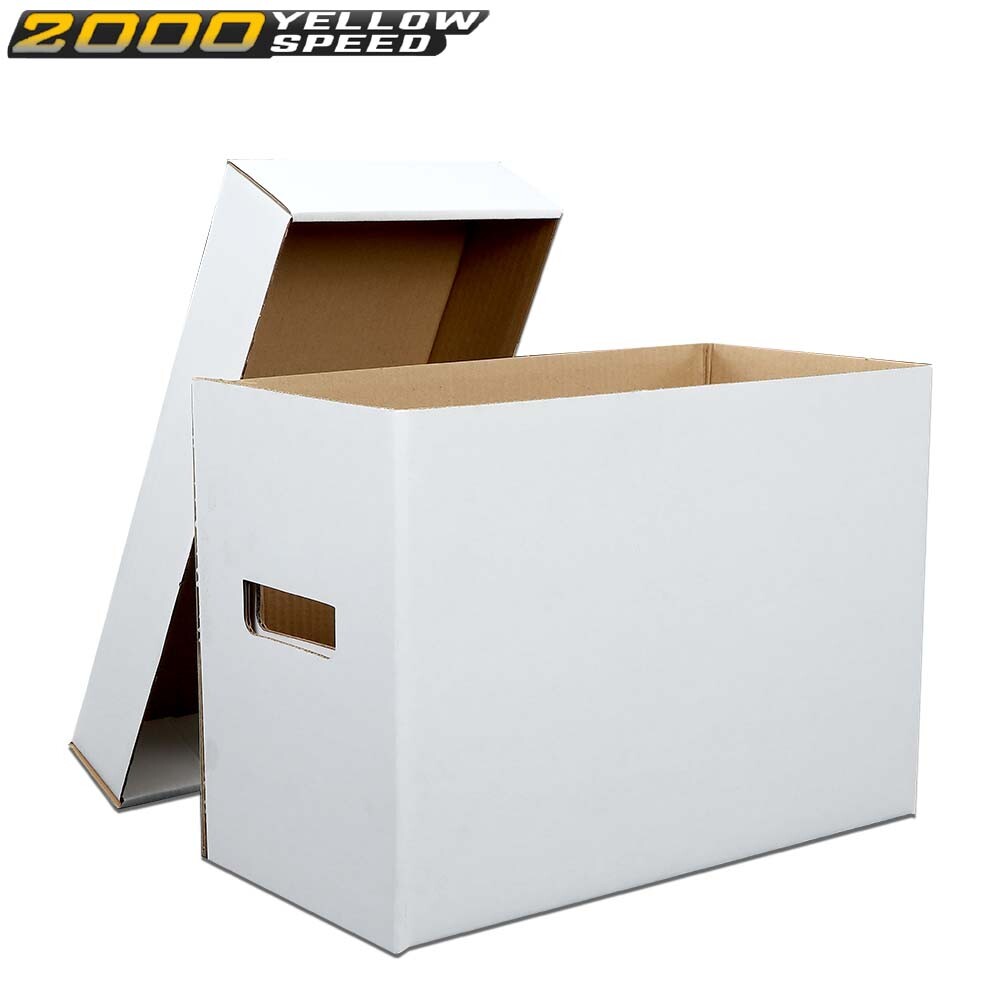 Short Comic Book White Storage Box Holds 150-175 Comics 5Pcs