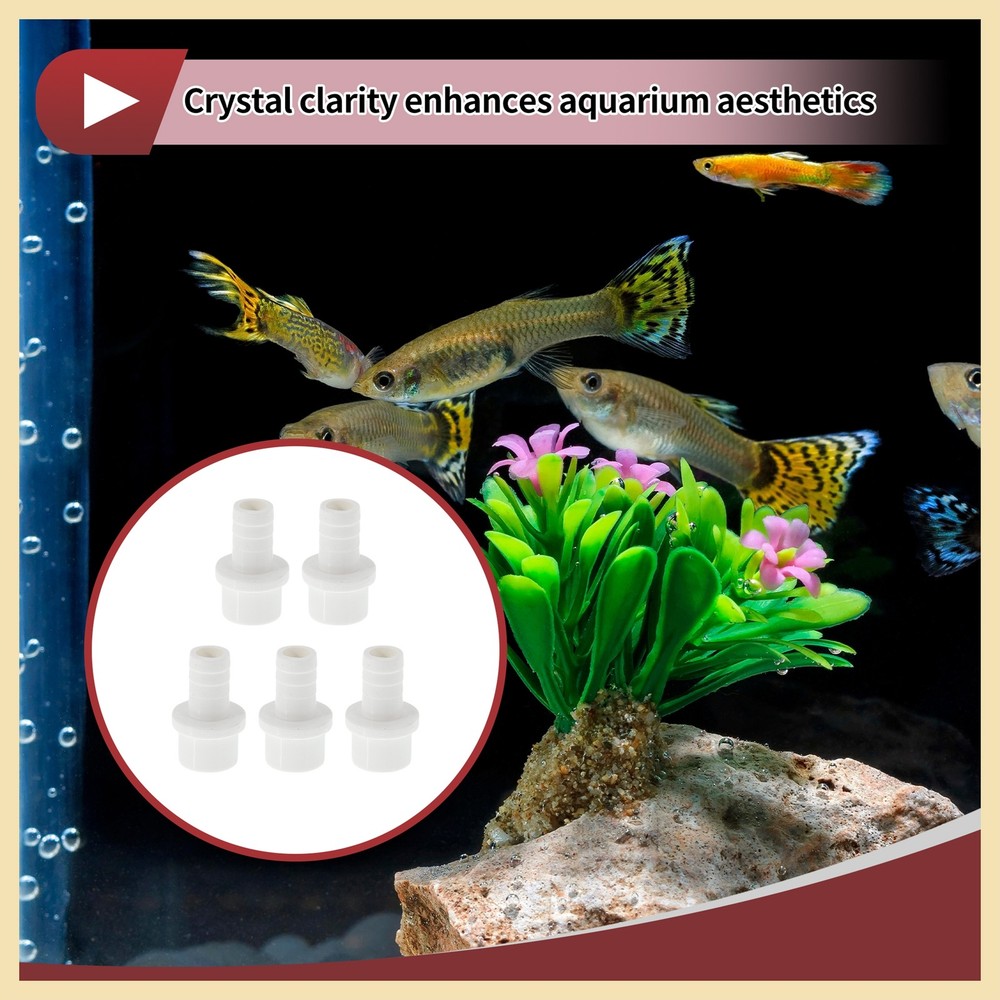 Plastic Hose Barb Fitting 1"x0.6" Straight Through Pipe Connector 5 Pcs