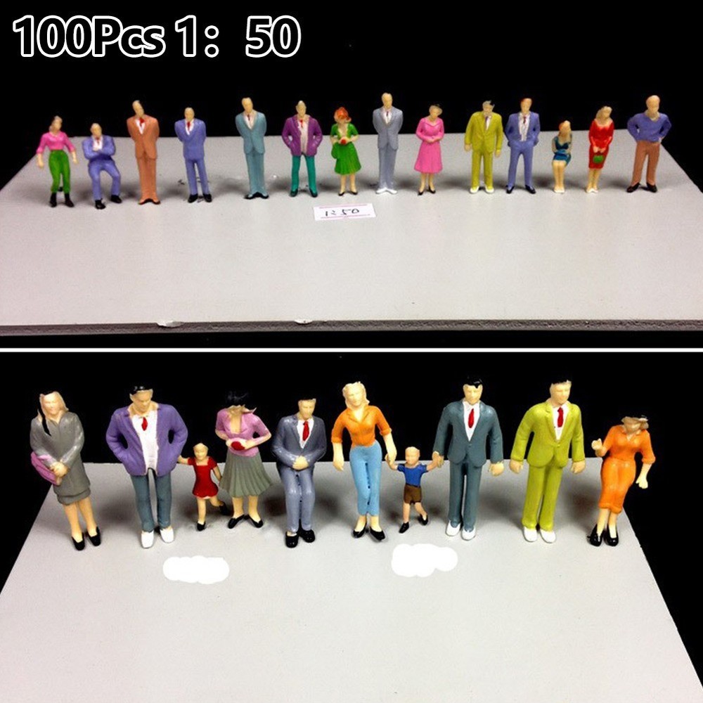Painted Figures Model Sand Table Beautiful Decoration Multicolor People