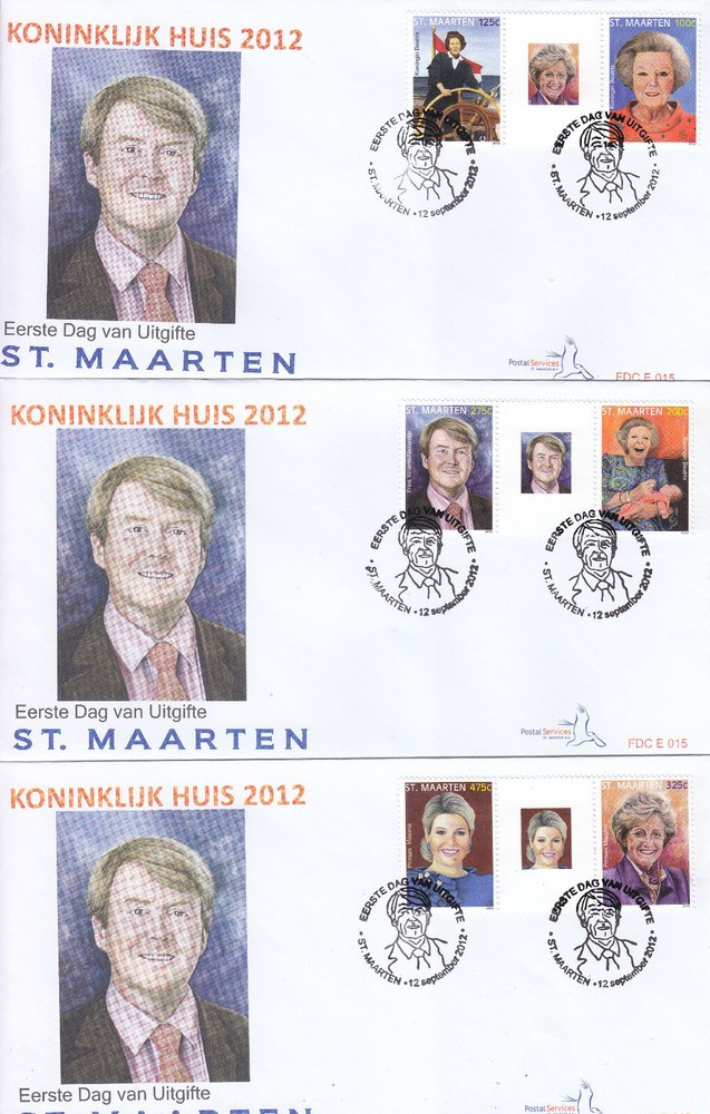 Sint Maarten Issue FDC 2012 (15 BP) Royalty