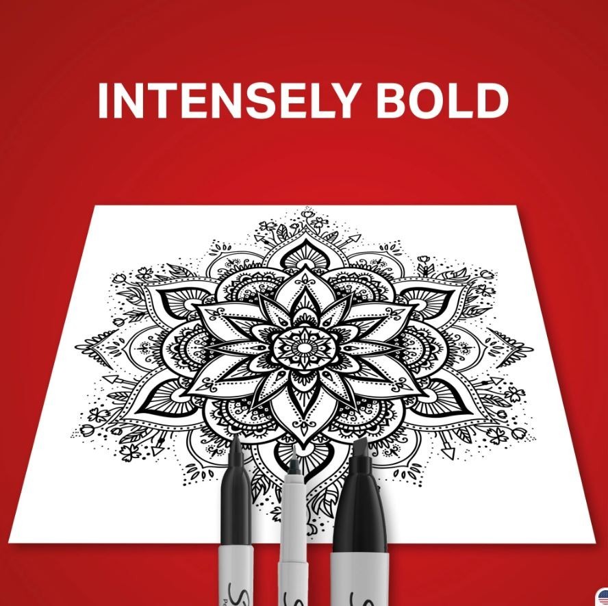 Sharpie Permanent Markers 6 Pack Chisel Fine Ultra